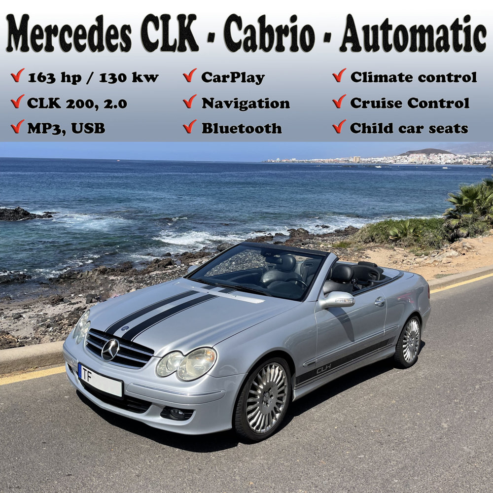 Teneriffa Auto Vermietung: Mercedes Cabrio CLK 200 Mieten - Mietwagen Tenerife