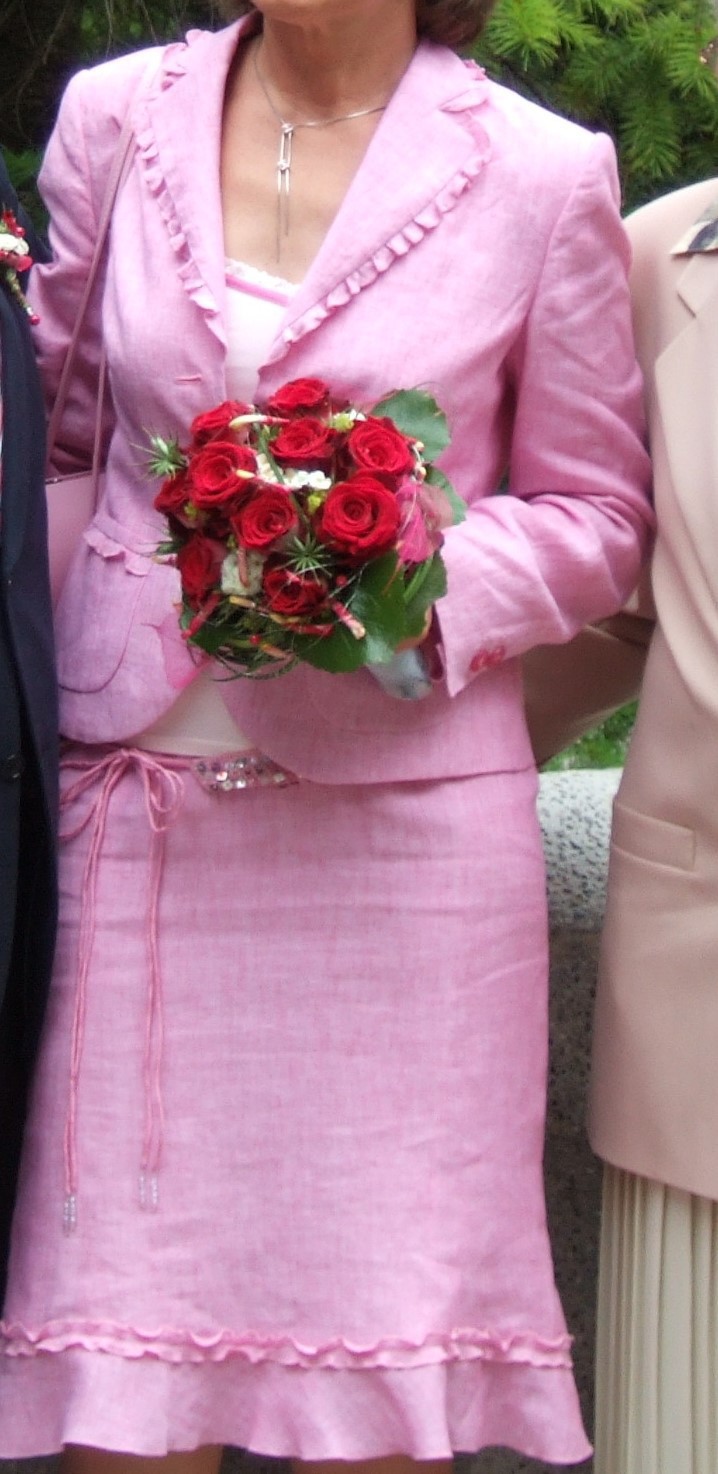 Damenkostüm, Marke Madeleine, Größe 36, rosa Leinen,  2 x getragen