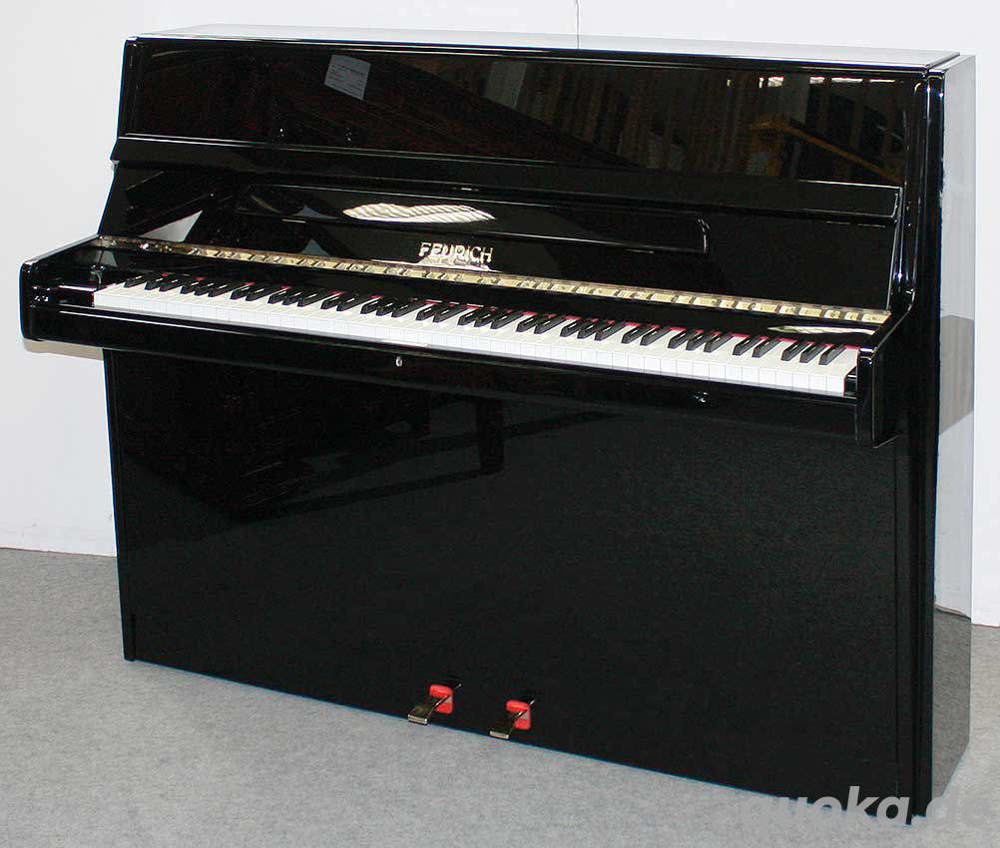 Klavier Feurich F-112 schwarz poliert, Nr. 66432, 5 Jahre Garantie