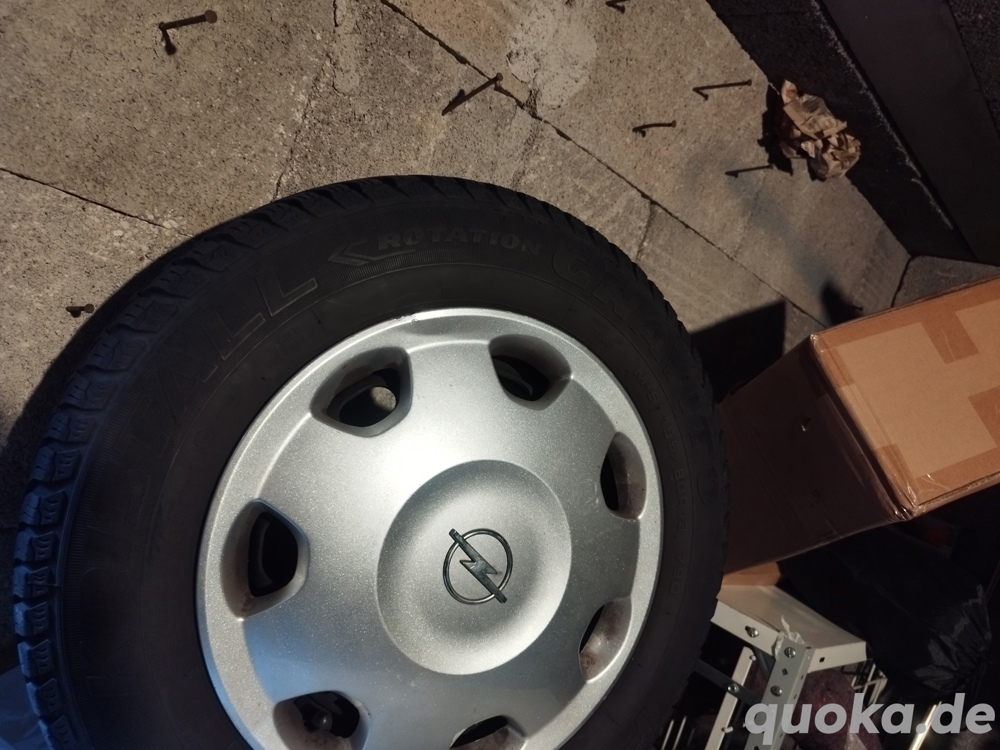 Opel Räder mit Orginal Radkappen Winterreifen 155 80R13 Fulda