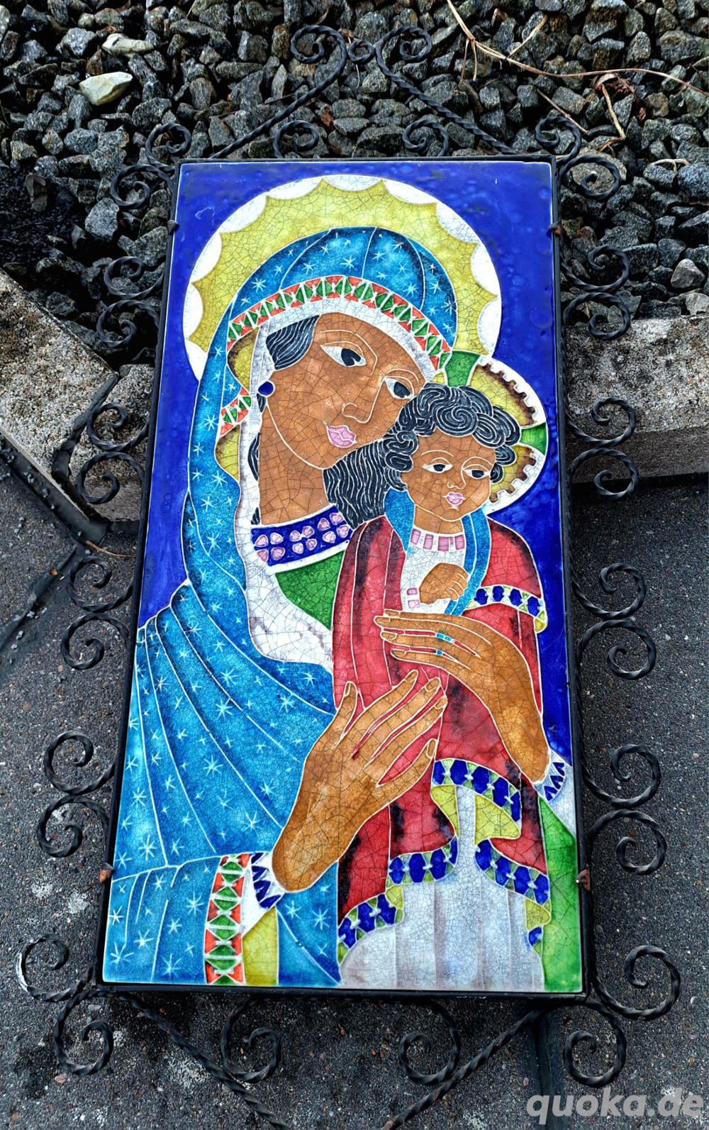 Ikone mit Bild Maria und Sohn. 