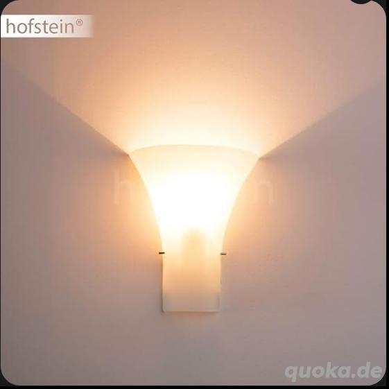 2x Wandlampe HOFSTEIN Modell "Nerola" aus Metall Glas in Weiß