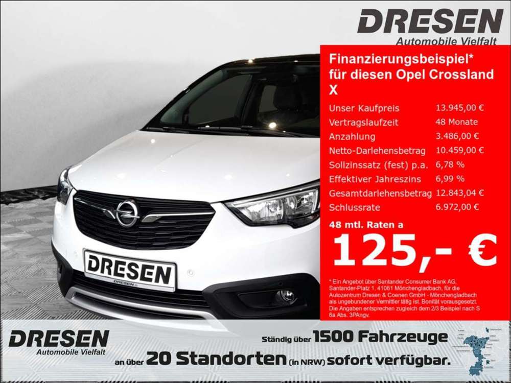 Opel Crossland X INNOVATION Mehrzonenklima Musikstreaming Navi Appl