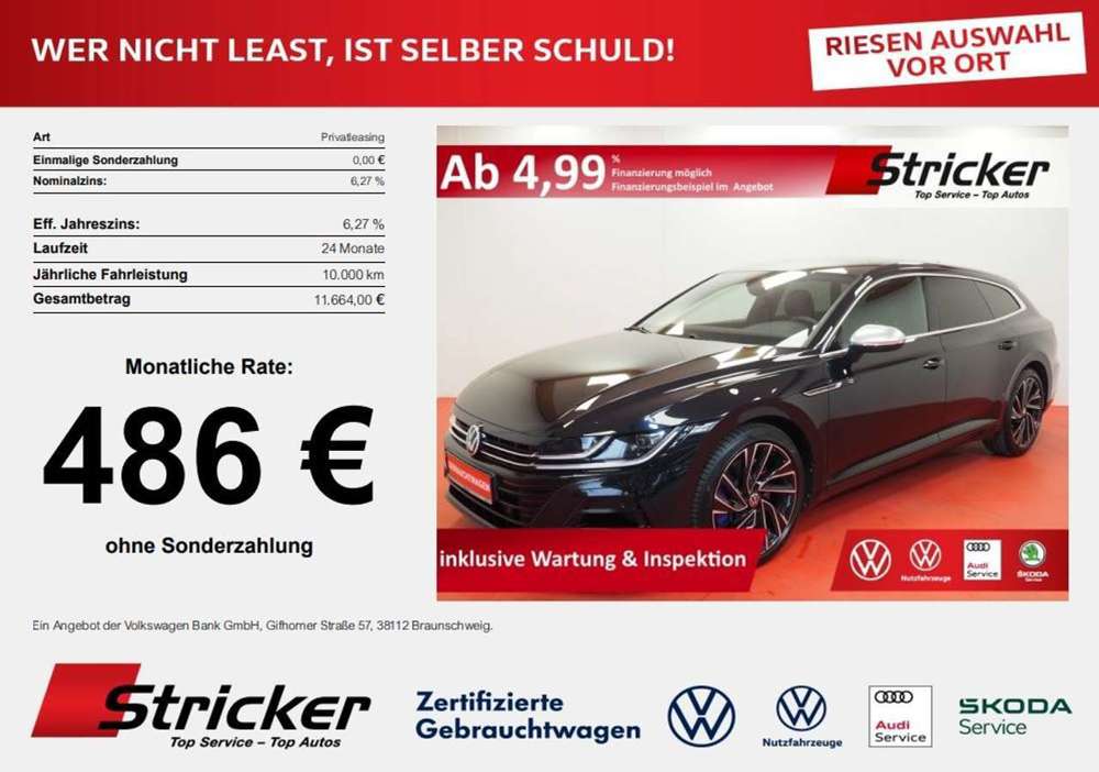 Volkswagen Arteon °°Shooting Brake R 2.0TSI 486,-ohne Anzahlung Nav