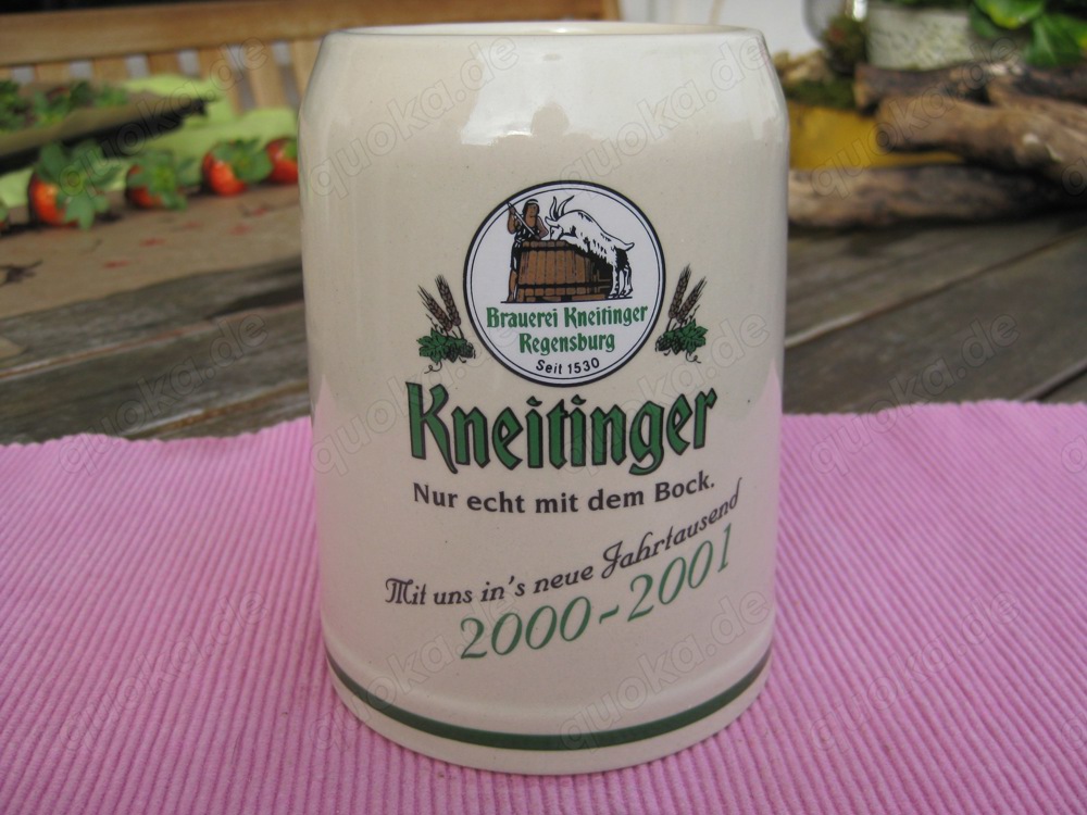 Bierkrug 0,5l Bayern Niederbayern, Brauerei Kneitinger Regensburg, seit 1530