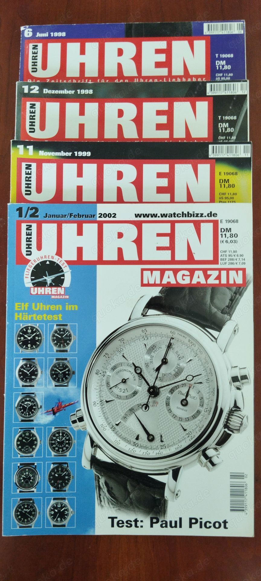 Uhrenmagazine 1998,1999,2002