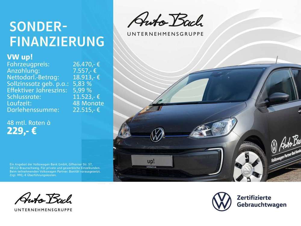 Volkswagen up! e-Up! e-up! "Edition" Automatik, Rückfahrkamera,