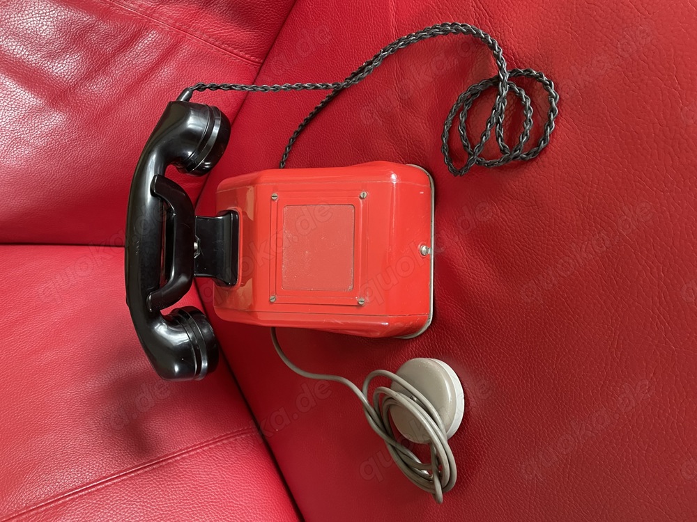 Telefon antik , rot 1968 Deko! Metall schwer