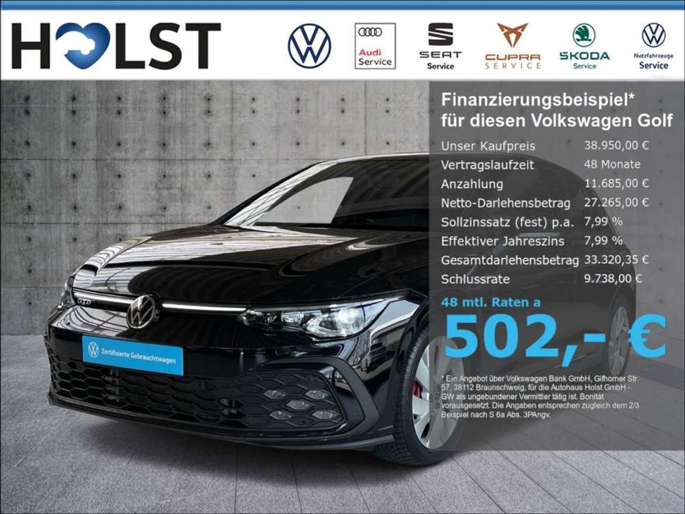 Volkswagen Golf VIII 2.0TDI DSG GTD,RüFaKa,IQ.LIGHT,NAV,SHZ