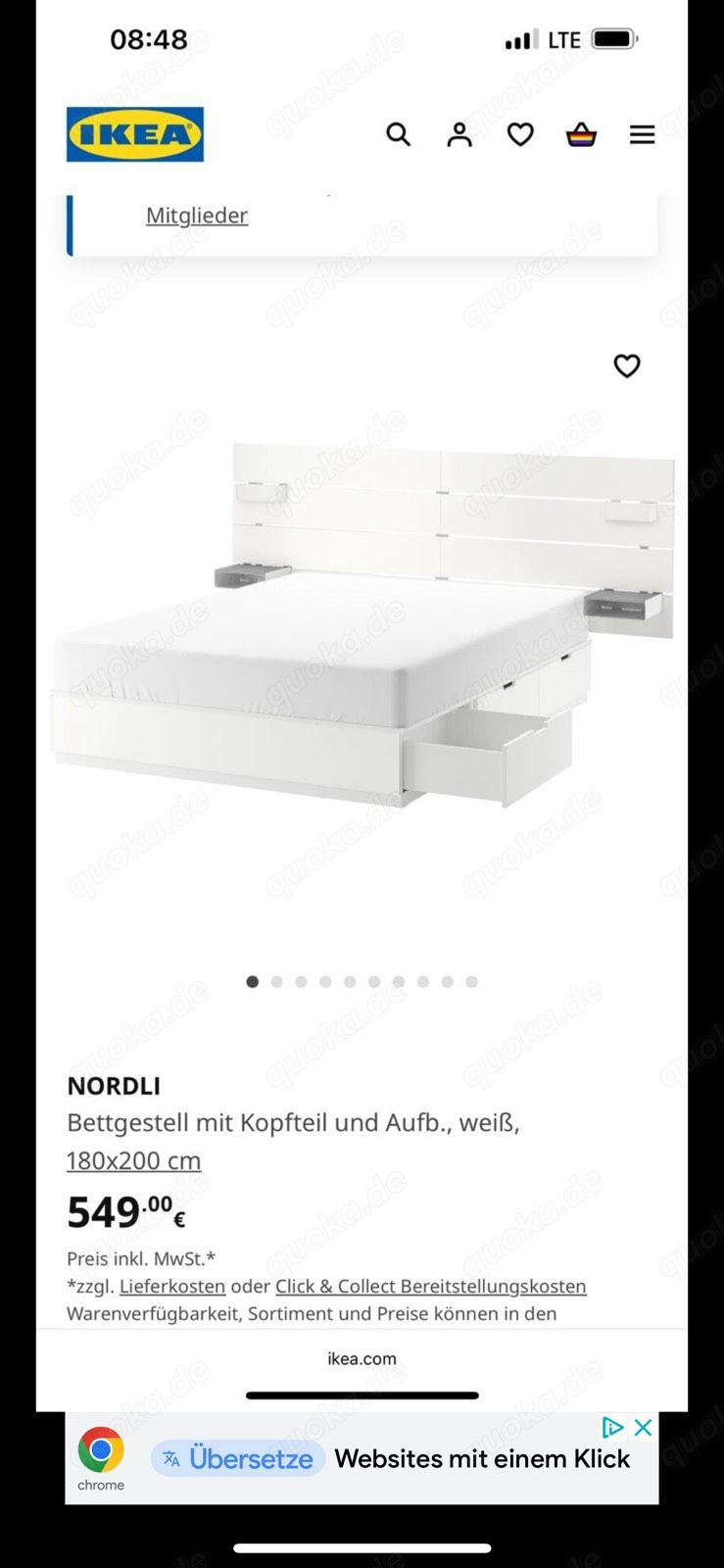 Ikea Bett Nordli - neuwertig