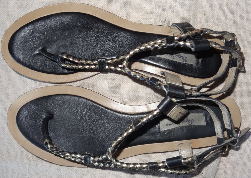 SA Pepe Jeans Sandalen Gr.40 Zehentrenner Obermaterial Leder wenig getragen gut erhalten Schuhe Dame