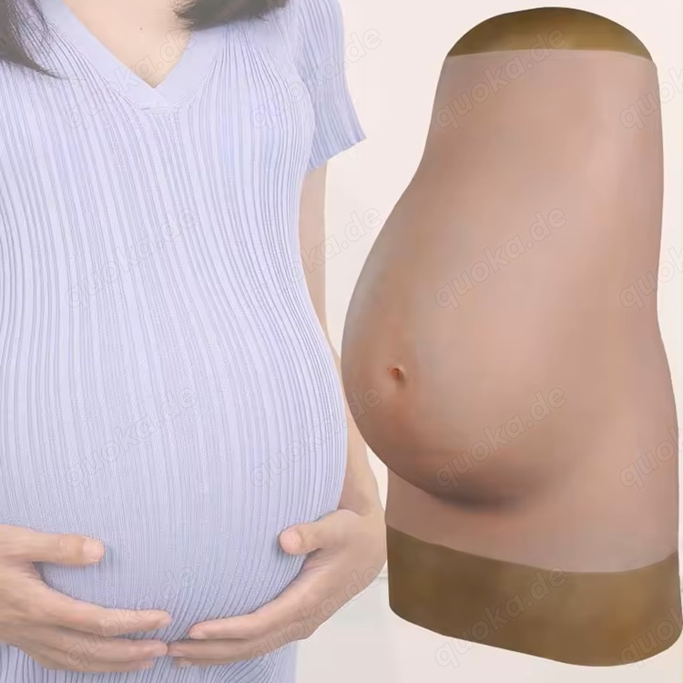 9. Monat Schwangerenbauch Schwangerschaft Babybauch hochschwanger Mutter Kind unecht fake Silikon