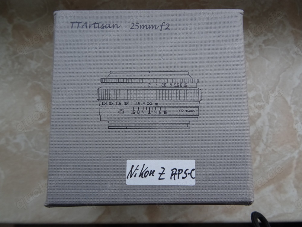 TTArtisan 25mm f 2.0 for Nikon   APS-C in original Verp.     49