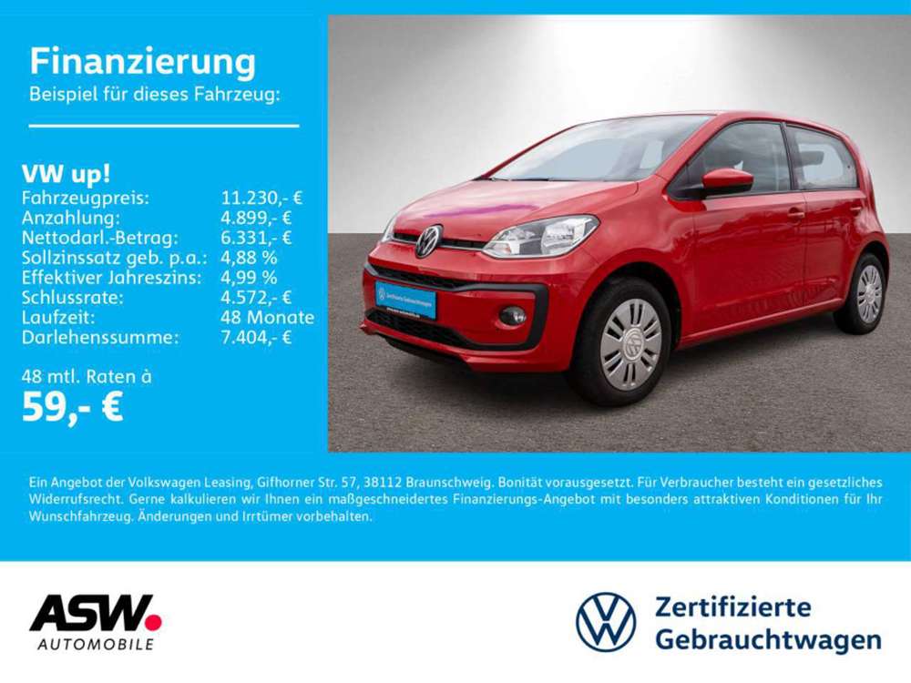 Volkswagen up! move up! 1.0 MPI Klima SHZ PDC GRA RFK