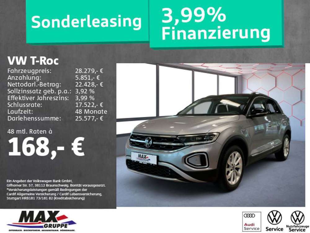 Volkswagen T-Roc 1.5 TSI STYLE DSG LED+AHK+NAVI+SITZHZG+ALU