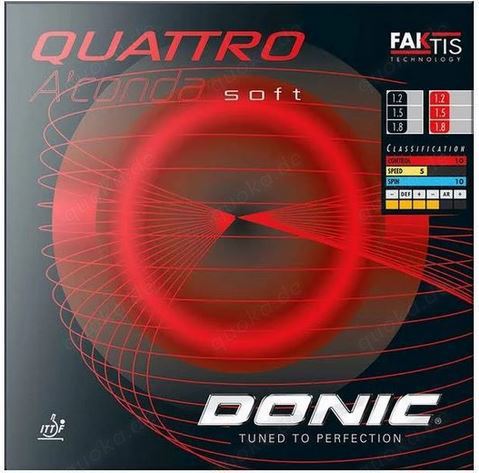 Tischtennis DONIC QUATTRO A conda soft, 1,8 rot