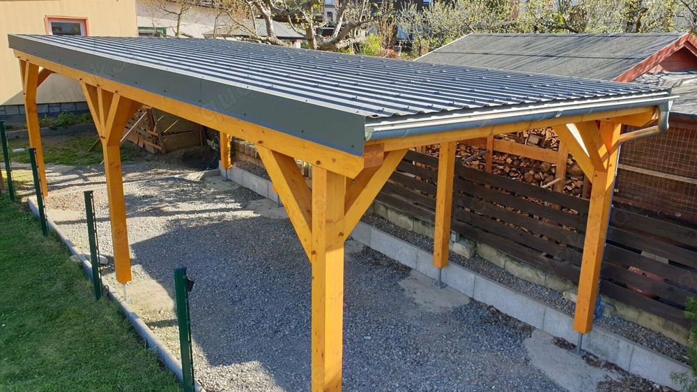 Trapezblech-Blechdach-Carport T18 T35 Kostenfreie Lieferung