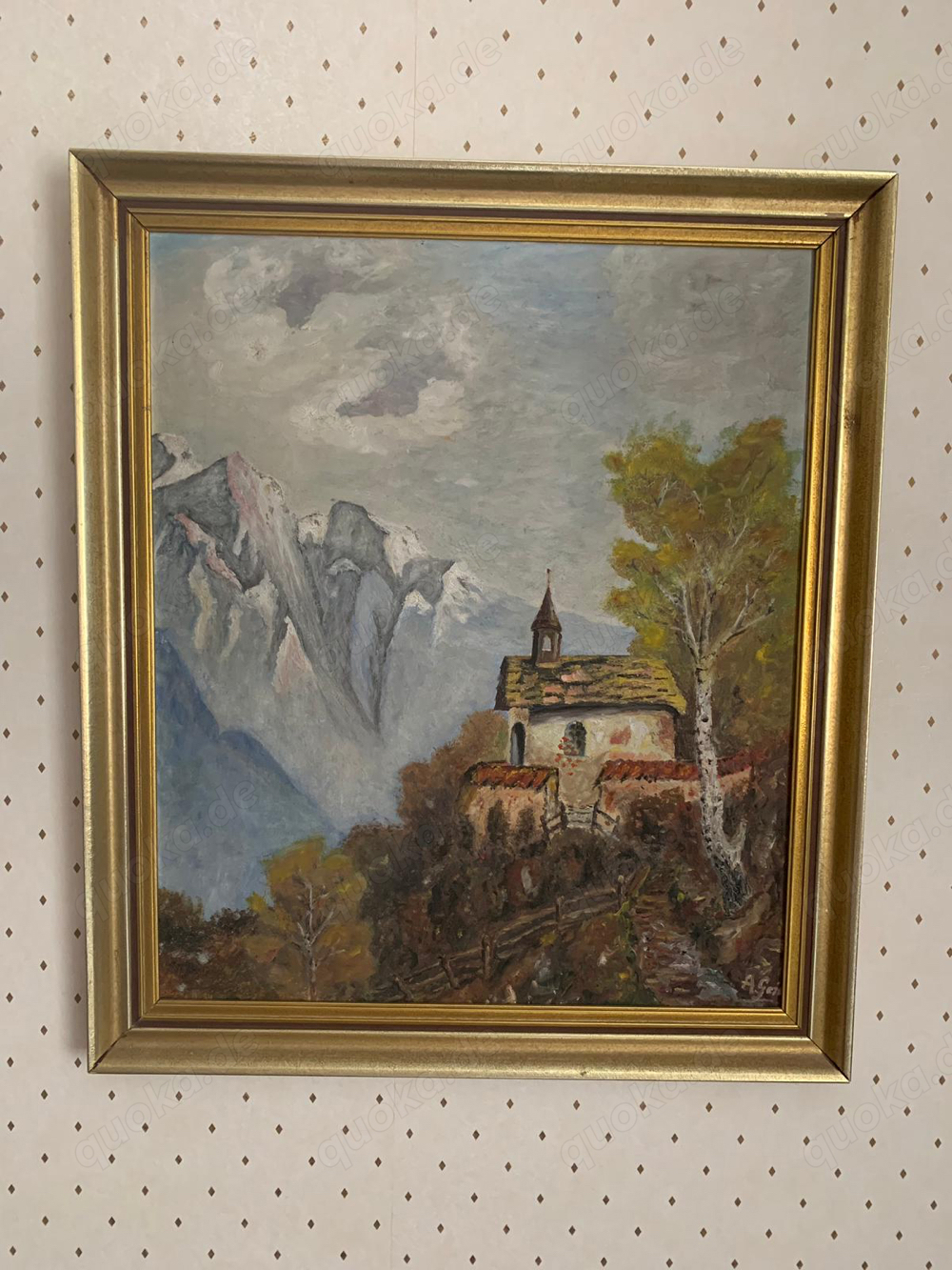 Bild Gemälde von Landschaft & Bergen inkl. Rahmen