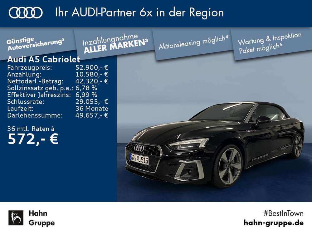 Audi A5 Audi A5 Cabrio S line 40 TFSI 150(204) kw(PS) ti