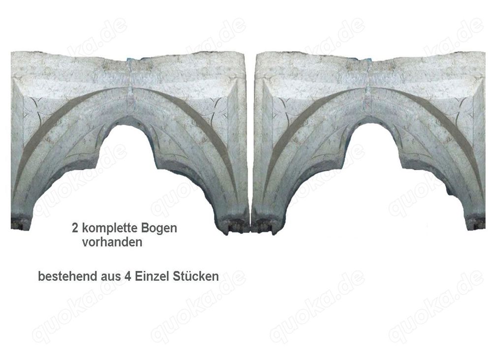 Antiker Gothic Fries ,aus 4 Bau-Elementen
