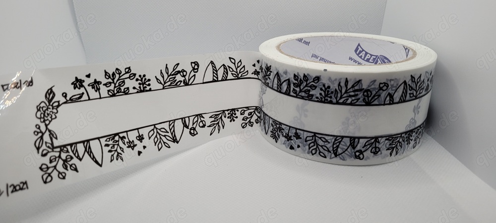 10x Florales Paketklebeband 