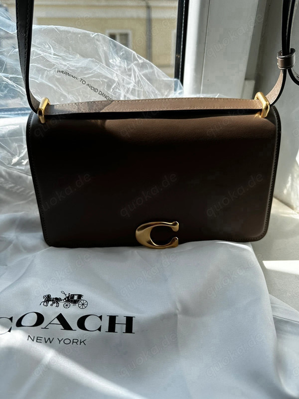 Coach-Tasche   Braune Trainertasche.  Hochwertiges Leder.  Länge 26 cm