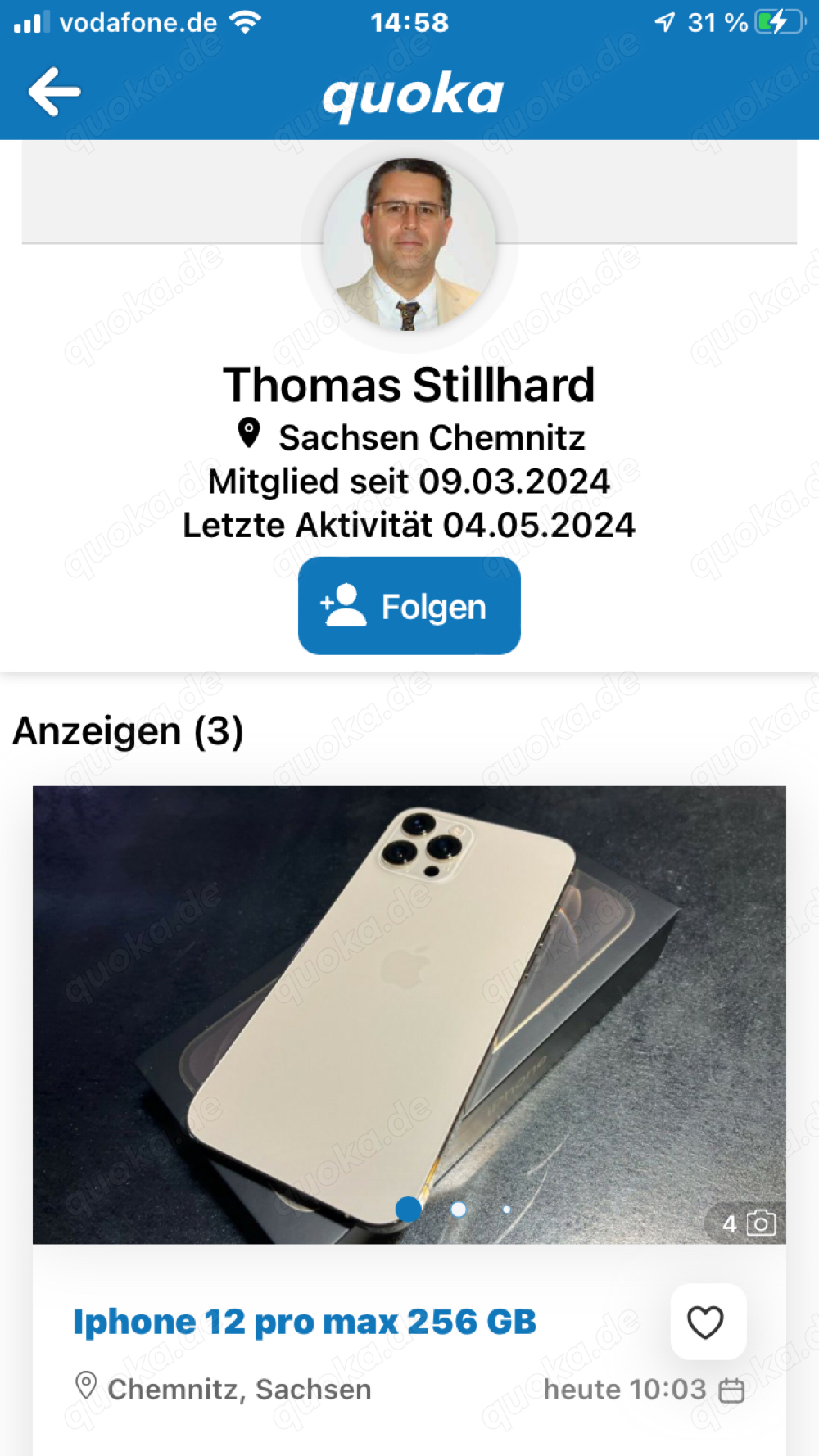 Achtung - Betrüger!!! Ehemals Richard, jetzt unter dem Pseudonym Thomas Stillhard