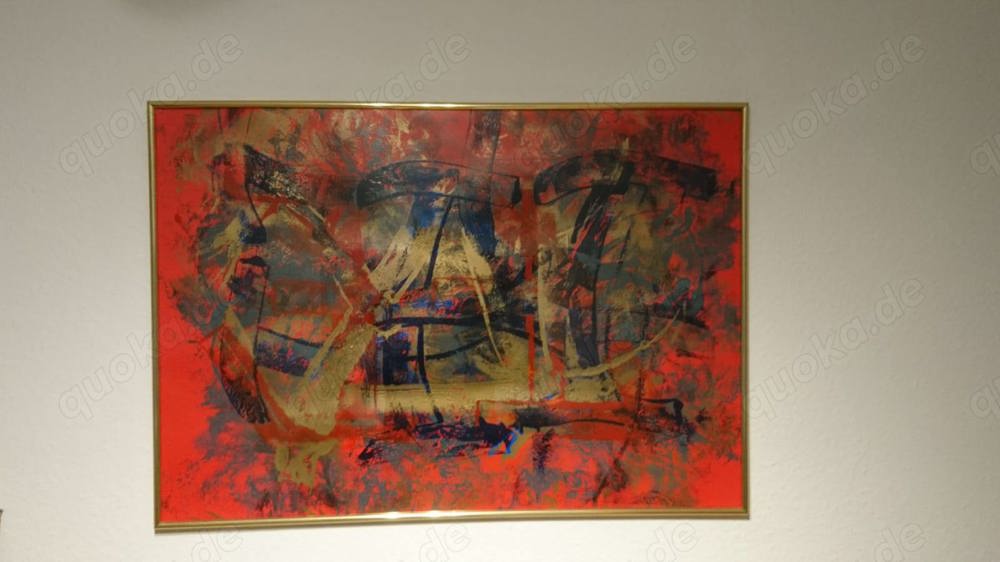 Ölgemälde modern mit vergoldeten Rahmen