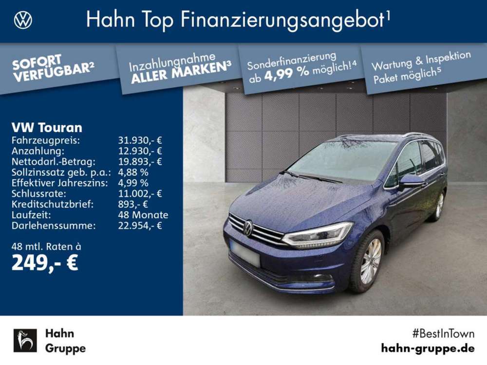 Volkswagen Touran 1.5TSI High DSG LED ACC CAM AHK Leder Sit