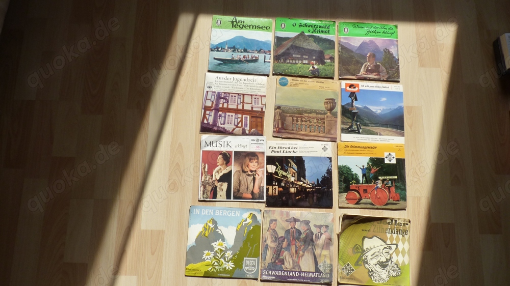 12 alte Singl Schallplatten, ab: