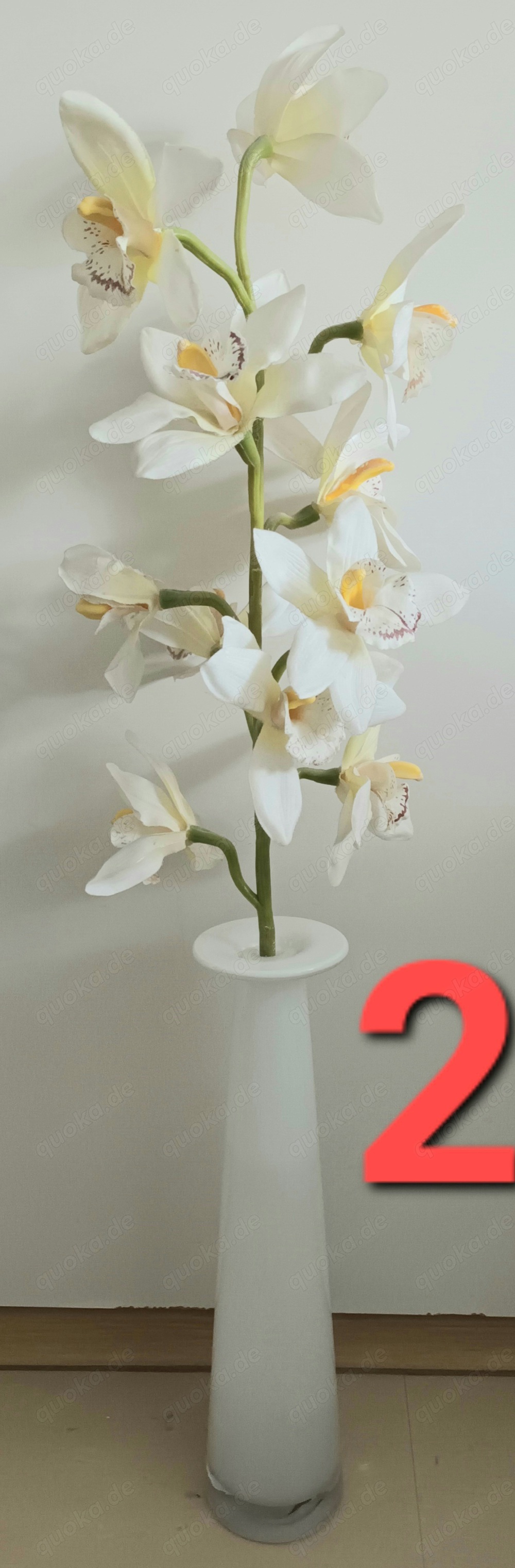 Künstliche Phalaenopsis-Orchidee inkl. Keramikvase NEU