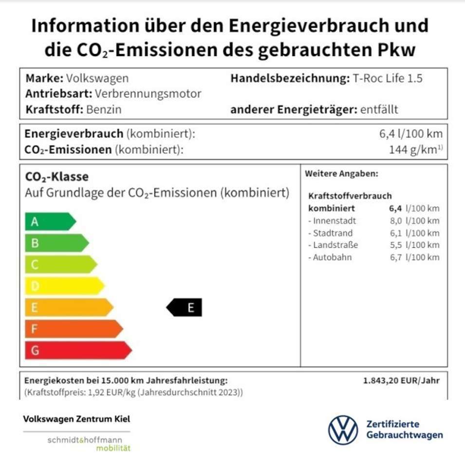 Volkswagen T-Roc Life 1.5 TSI SITZHZ+PDC+CARPLAY+LED+KLIMA Klima