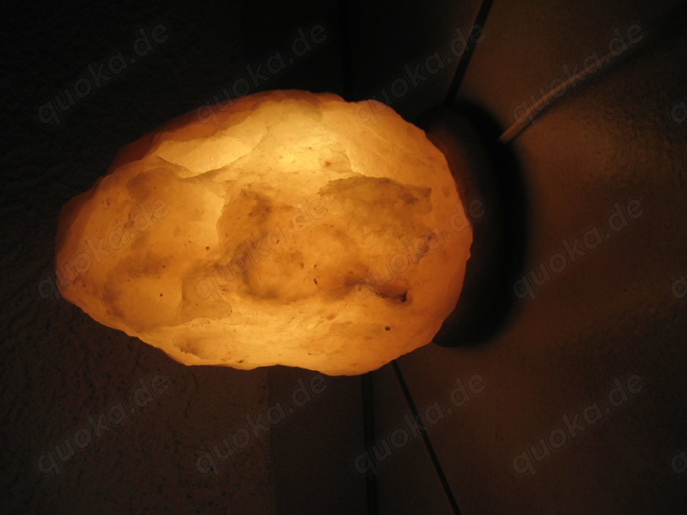Rosenquarz Lampe 5 kg, Salz Leuchte Salzlampe Salzsteinlampe Kristall Lampe, incl. Leuchtmittel 