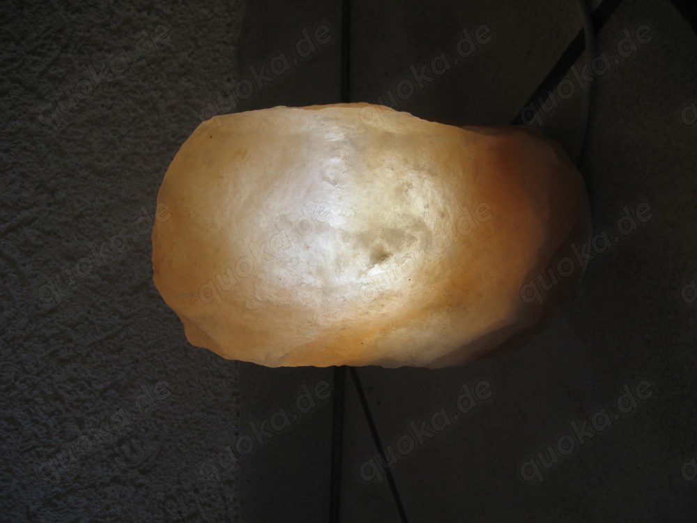 Rosenquarz Leuchte 2,5 kg, Salz Leuchte Salzlampe Salzsteinlampe Kristall Lampe, incl. Leuchtmittel 