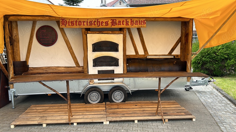 Historischen Verkaufsanhänger Imbisswagen Backhaus