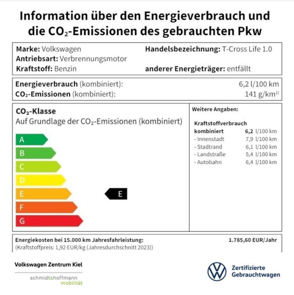 Volkswagen T-Cross Life 1.0 TSI SITZHZ+PDC+CARPLAY+KLIMA Klima