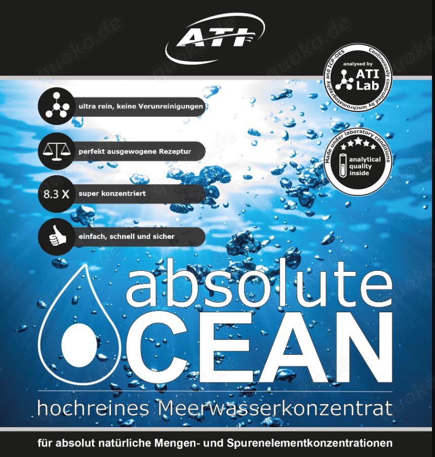 verkaufe ATI absolute Ocean Meerwasserkonzentrat für 170 Liter Meerwasser