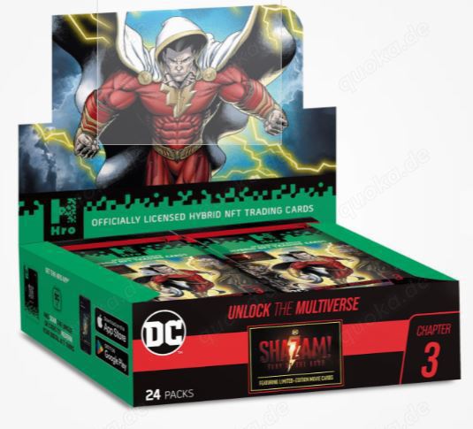 HRO Hybrid NFT Trading Card - Sammelkarten - Shazam! Booster Display