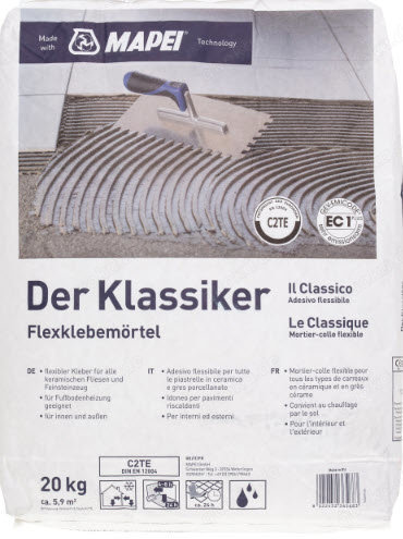 1 Palette - 29 Mapei Fliesenkleber - Der Klassiker C2TE 20 kg (OBI)