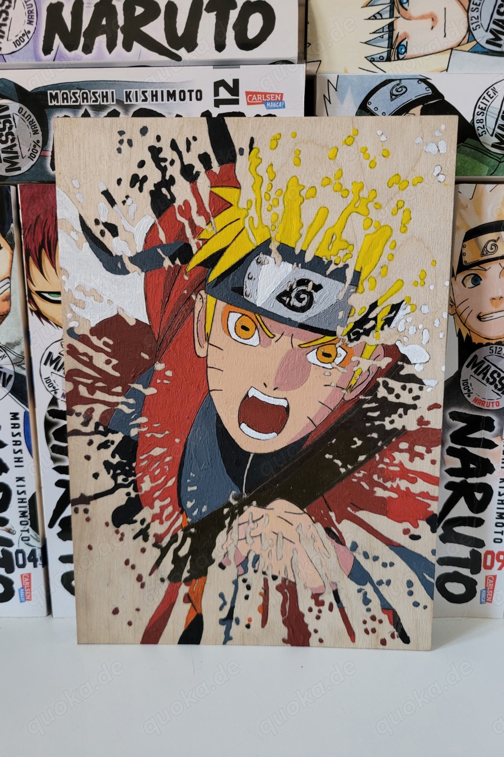 Acrylmalerei A5: Naruto Uzumaki - Naruto Shippuden | Anime | Merch | Deko| Kunst 
