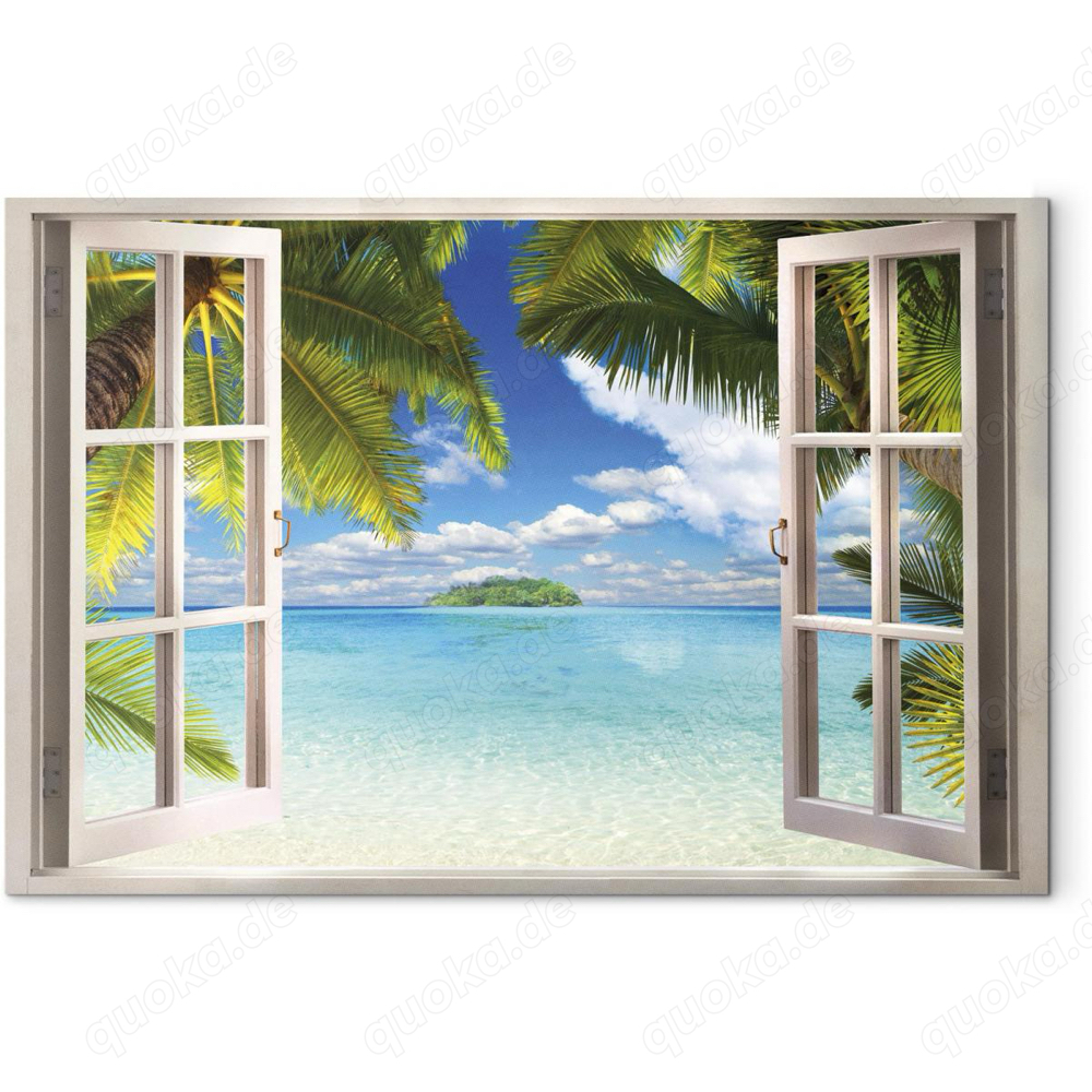 Bild auf Leinwand Window: Sea View 