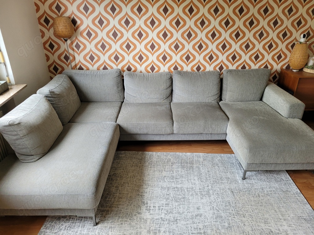 Sofa-Wohnlandschaft aus Webstoff