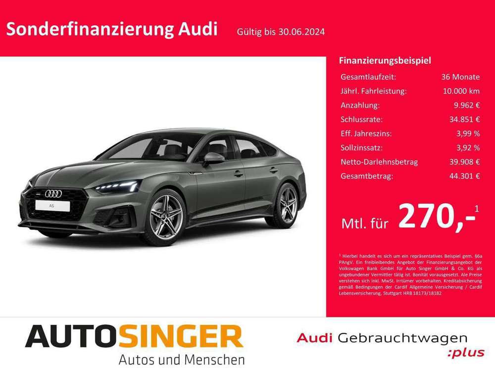Audi A5 Sportback 2x S line TFSI qua *AHK*ACC*Matrix*