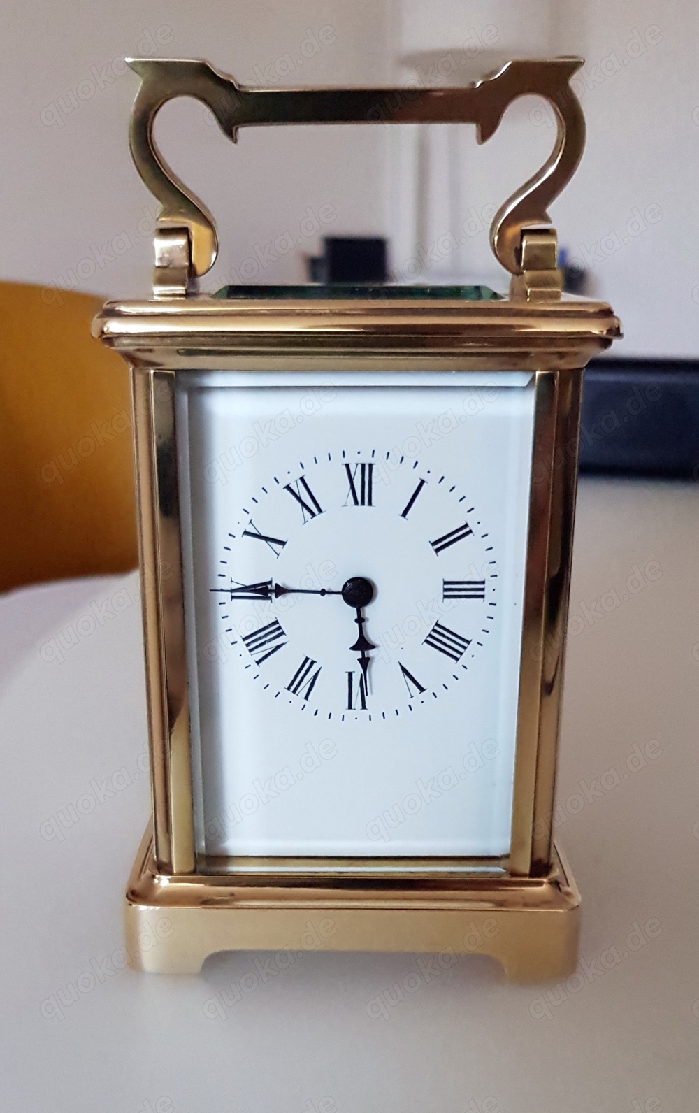 Französische Brass Carriage Clock Retailed by Richard & Co c.1875