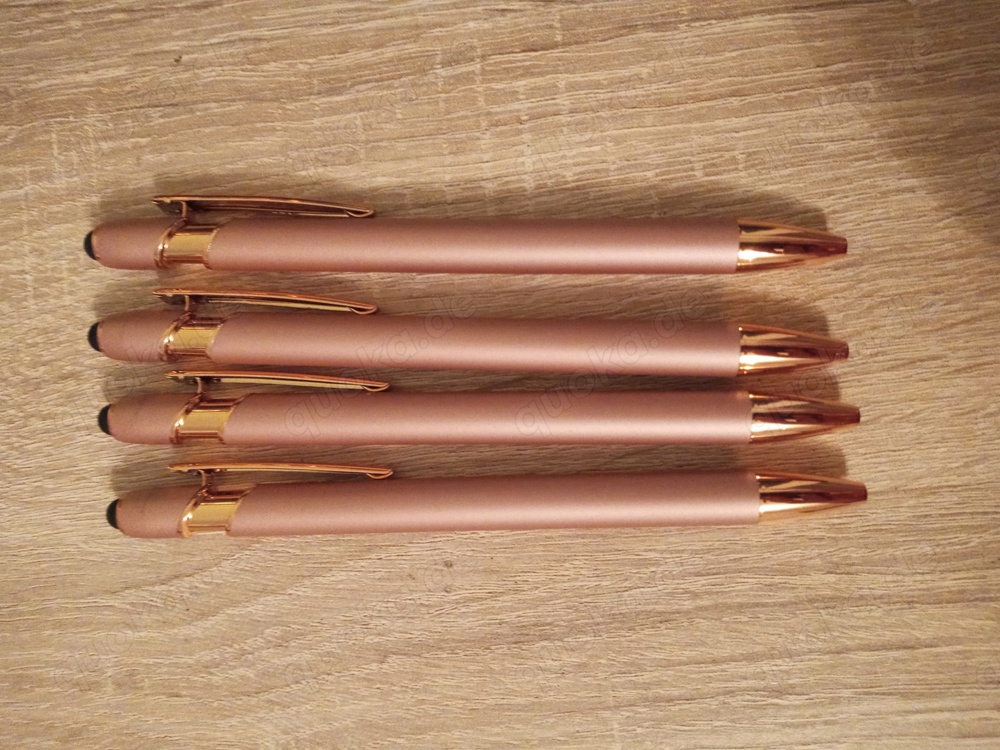 4 Kugelschreiber Touchpen Rosé Gold