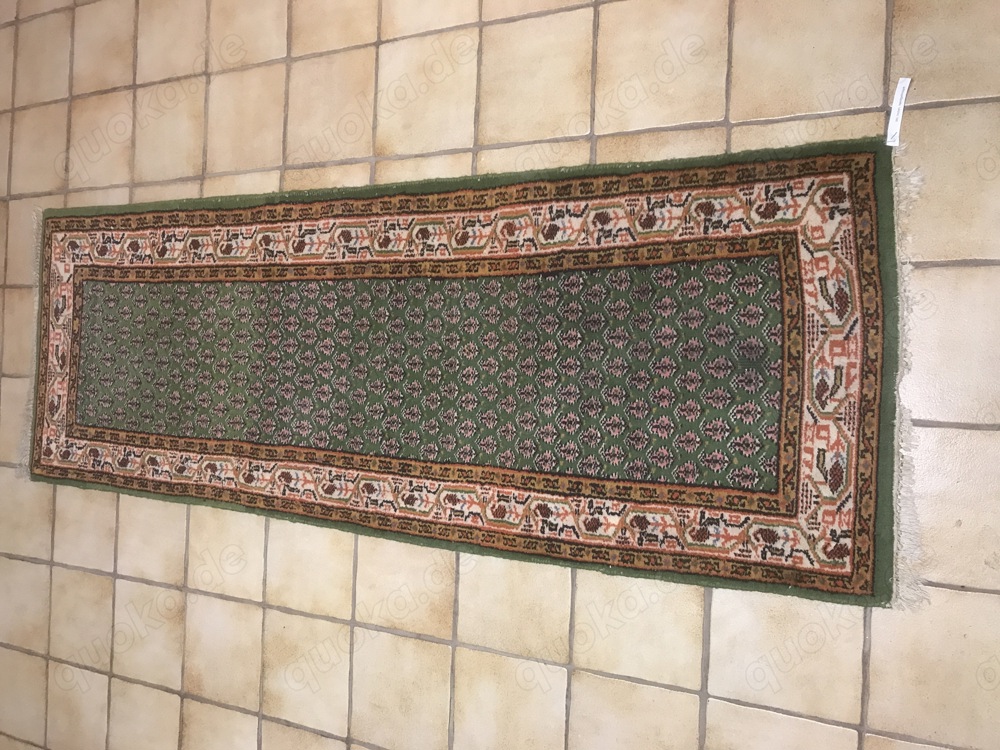 Teppich Mir, Indien,handgeknüpft, ca. 50-60 Jahre, 180 cm x 60 cm