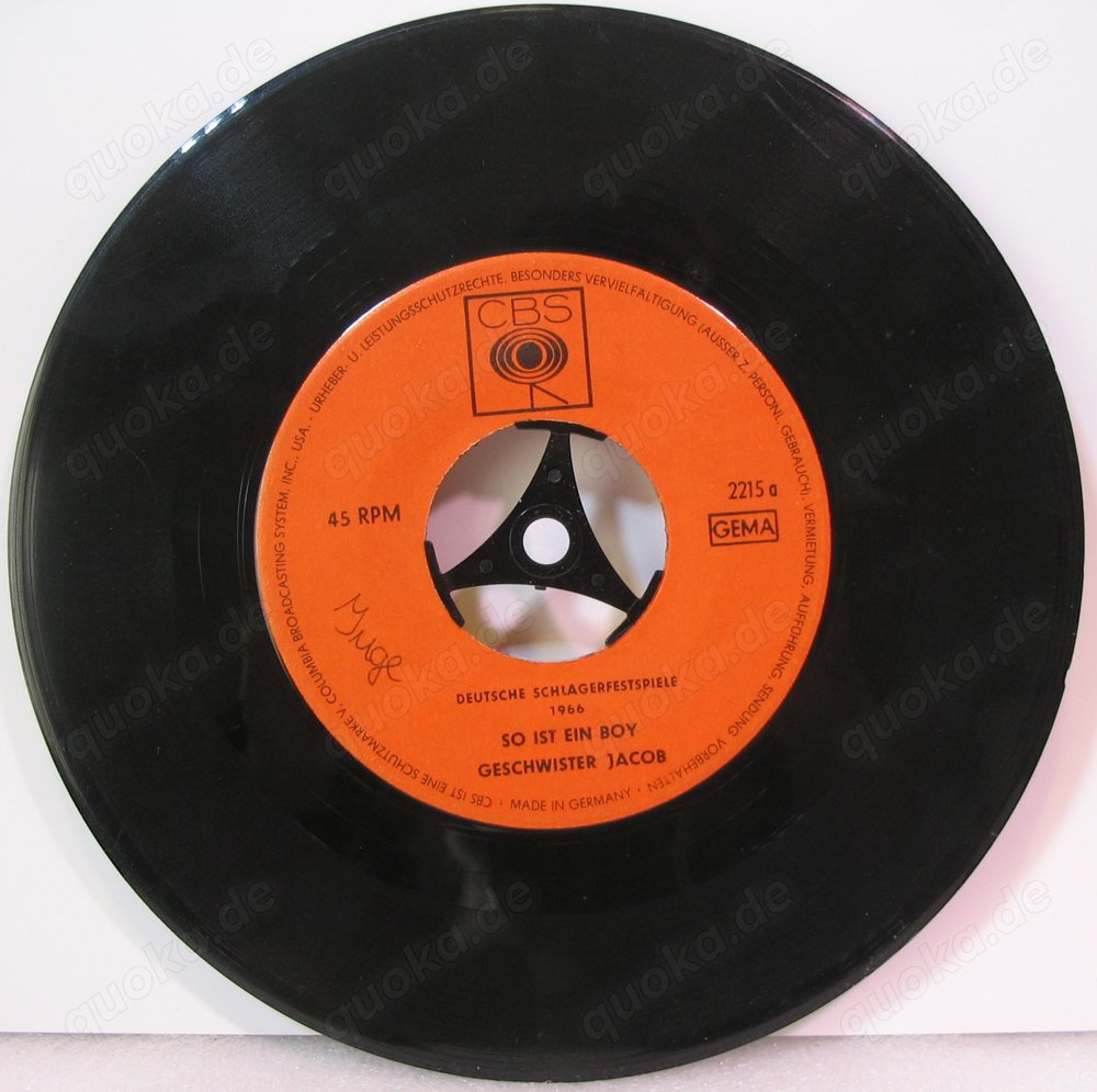 Geschwister Jacob - 7" Vinyl - So ist ein Boy - Stop, Stop, Stop my Darling - 1966