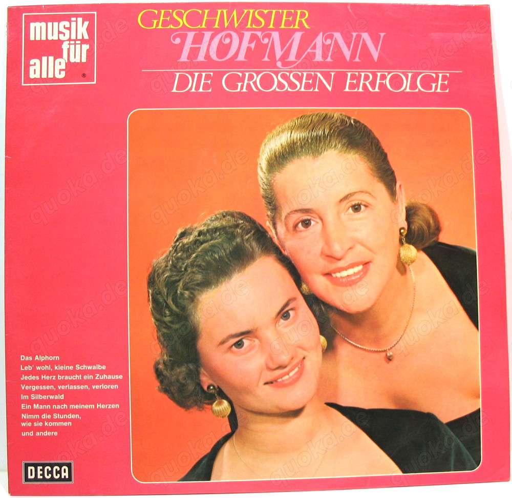Geschwister Hofmann - Die großen Erfolge - Decca - LP Vinyl - ND415