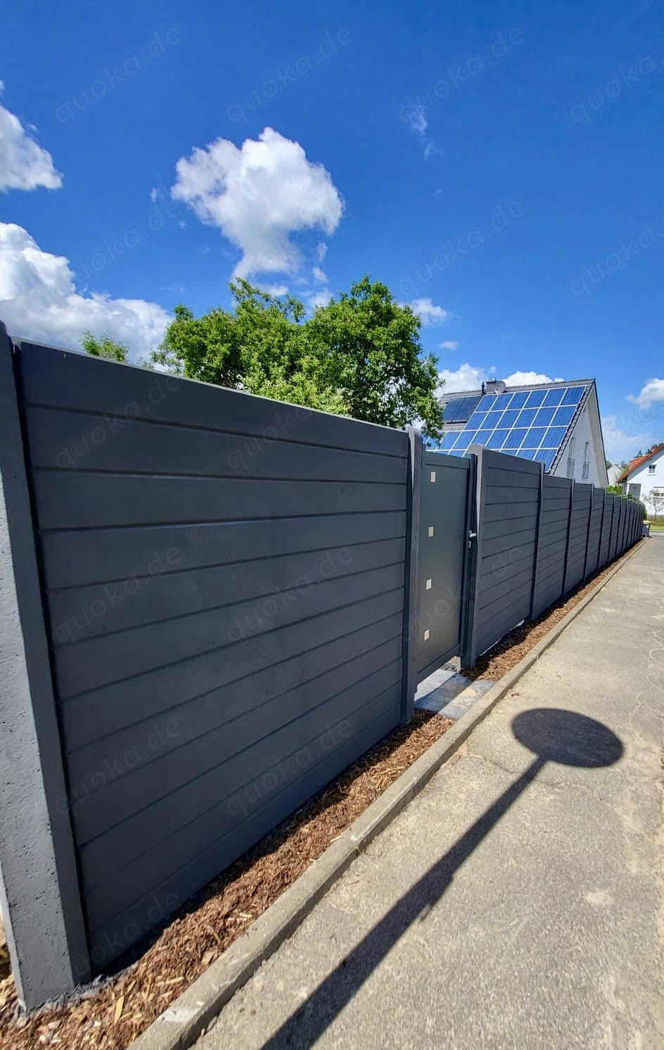 10m Doppelseitig Structuktur Betonzaun inkl Lieferung und Entladung Sichtschutz
