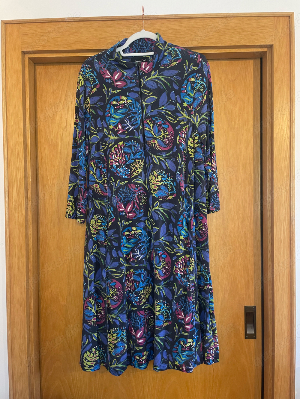 Buntes Kleid von Lox, Größe 46, Reißverschluss